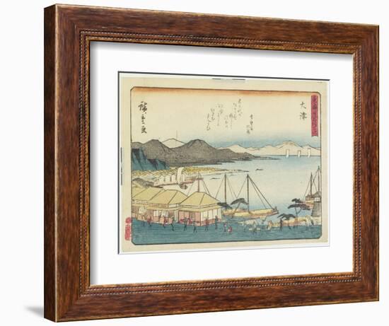 O Tsu, 1837-1844-Utagawa Hiroshige-Framed Giclee Print