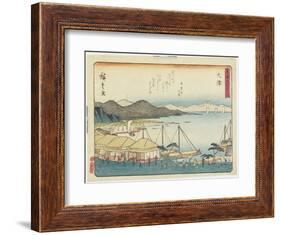 O Tsu, 1837-1844-Utagawa Hiroshige-Framed Giclee Print