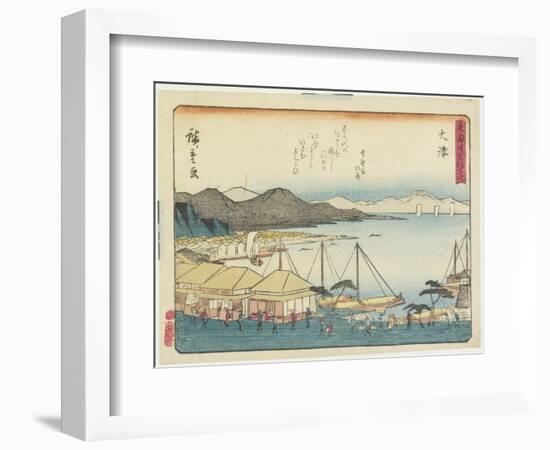 O Tsu, 1837-1844-Utagawa Hiroshige-Framed Giclee Print