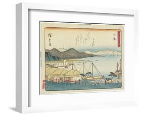 O Tsu, 1837-1844-Utagawa Hiroshige-Framed Giclee Print