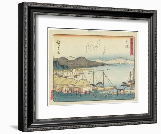 O Tsu, 1837-1844-Utagawa Hiroshige-Framed Giclee Print