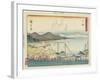 O Tsu, 1837-1844-Utagawa Hiroshige-Framed Giclee Print