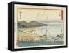 O Tsu, 1837-1844-Utagawa Hiroshige-Framed Stretched Canvas