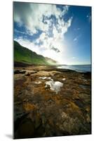 Oahu, Hawaii: Watching the Sunset at Hidden Beach Located on the Northeast Shore of Oahu-Brad Beck-Mounted Photographic Print