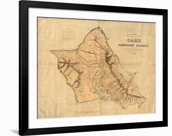 Oahu, Hawaiian Islands, c.1881-null-Framed Art Print