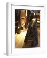 Oak Aging Vats and Pupitres for Fermenting Sparkling Wine, Bodega Pisano Winery, Progreso, Uruguay-Per Karlsson-Framed Photographic Print