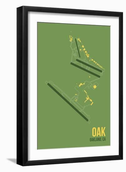 OAK Airport Layout-08 Left-Framed Giclee Print