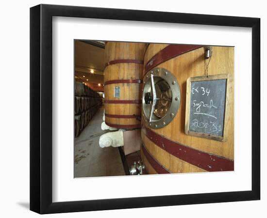 Oak Barrels and Foudre Fermentation Vats, Chateau Puech-Haut, Saint-Drezery-Per Karlsson-Framed Photographic Print