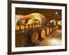 Oak Barrels in Cellar at Domaine Comte Senard, Aloxe-Corton, Bourgogne, France-Per Karlsson-Framed Photographic Print