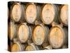 Oak Barrels in Winery, Sonoma Valley, California, USA-Julie Eggers-Stretched Canvas