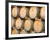 Oak Barrels in Winery, Sonoma Valley, California, USA-Julie Eggers-Framed Photographic Print