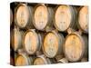 Oak Barrels in Winery, Sonoma Valley, California, USA-Julie Eggers-Stretched Canvas