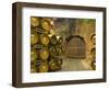 Oak Barrels Stacked Outside of Door at Ironstone Winery, Calaveras County, California, USA-Janis Miglavs-Framed Photographic Print