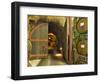 Oak Barrels Stacked Outside of Open Door To Aging Caves at Ironstone Winery, California, USA-Janis Miglavs-Framed Photographic Print