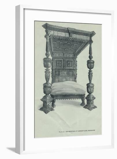 Oak bedstead at Cumnor Place, Berkshire, 1915-Unknown-Framed Giclee Print