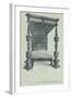 Oak bedstead at Cumnor Place, Berkshire, 1915-Unknown-Framed Giclee Print