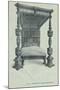 Oak bedstead at Cumnor Place, Berkshire, 1915-Unknown-Mounted Giclee Print