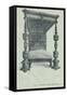 Oak bedstead at Cumnor Place, Berkshire, 1915-Unknown-Framed Stretched Canvas