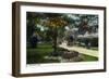 Oak Bluffs, Massachusetts - Martha's Vineyard, View of Hartford Park-Lantern Press-Framed Art Print