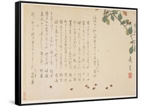 Oak Branch and Acorns-Murata Kagen-Framed Stretched Canvas