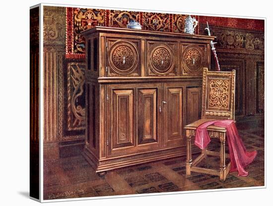 Oak Cabinet and Walnut Chair, 1910-Edwin Foley-Stretched Canvas