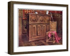 Oak Cabinet and Walnut Chair, 1910-Edwin Foley-Framed Giclee Print