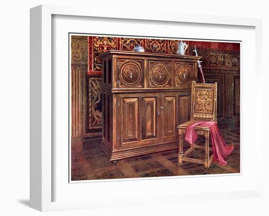 Oak Cabinet and Walnut Chair, 1910-Edwin Foley-Framed Giclee Print