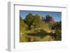 Oak Creek and Cathedral Rock, Crescent Moon Recreation, Sedona, Az-Michel Hersen-Framed Photographic Print