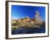 Oak Creek Running Before Cathedral Rocks, Red Rock Crossing, Sedona, Arizona, USA-David Welling-Framed Photographic Print