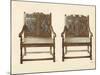 Oak Double Chairs-Shirley Charles Llewellyn Slocombe-Mounted Giclee Print