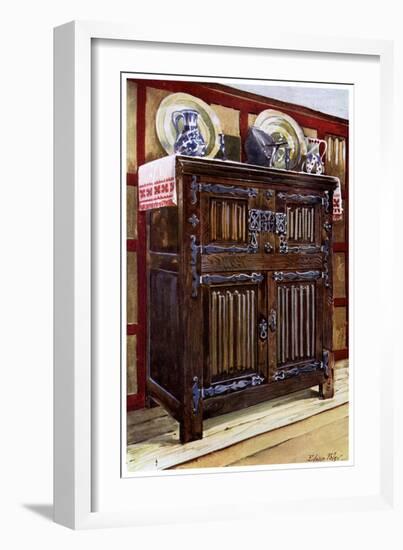 Oak Double Hutch, 1910-Edwin Foley-Framed Giclee Print