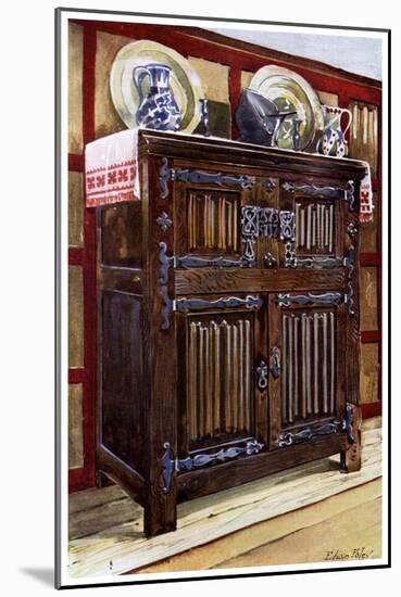 Oak Double Hutch, 1910-Edwin Foley-Mounted Giclee Print
