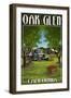 Oak Glen, California - Apple Orchard Harvest-Lantern Press-Framed Art Print