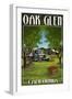 Oak Glen, California - Apple Orchard Harvest-Lantern Press-Framed Art Print