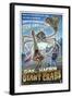 Oak Harbor vs. the Giant Crabs-Lantern Press-Framed Art Print