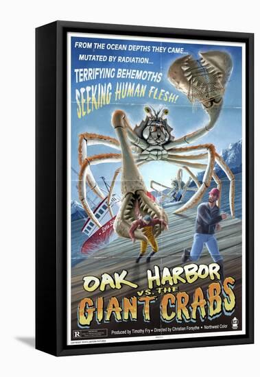 Oak Harbor vs. the Giant Crabs-Lantern Press-Framed Stretched Canvas