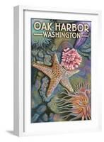 Oak Harbor, WA - Tidepool-Lantern Press-Framed Art Print