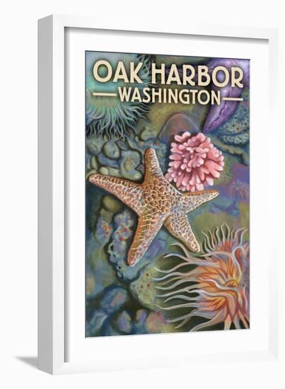 Oak Harbor, WA - Tidepool-Lantern Press-Framed Art Print