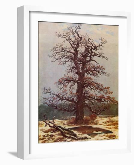 Oak in the Snow-Caspar David Friedrich-Framed Giclee Print