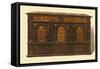 Oak inlaid chest, 1904-Shirley Slocombe-Framed Stretched Canvas