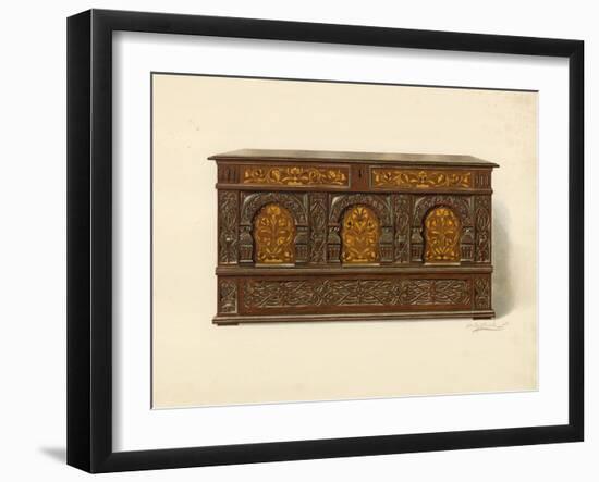 Oak Inlaid Chest, Property of Arthur James-Shirley Charles Llewellyn Slocombe-Framed Giclee Print