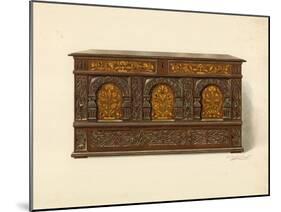 Oak Inlaid Chest, Property of Arthur James-Shirley Charles Llewellyn Slocombe-Mounted Giclee Print