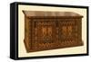 Oak inlaid Nonsuch chest, 1904-Shirley Slocombe-Framed Stretched Canvas