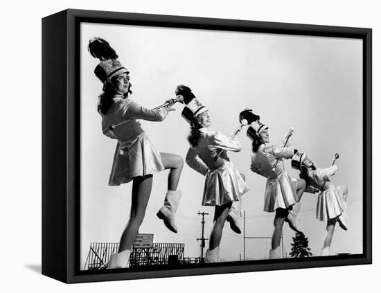 Oak Ridge High School Drum Majorettes on the Football Field. 1946-Ed Westcott-Framed Stretched Canvas