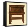 Oak standing buffet, 1904-Shirley Slocombe-Framed Stretched Canvas