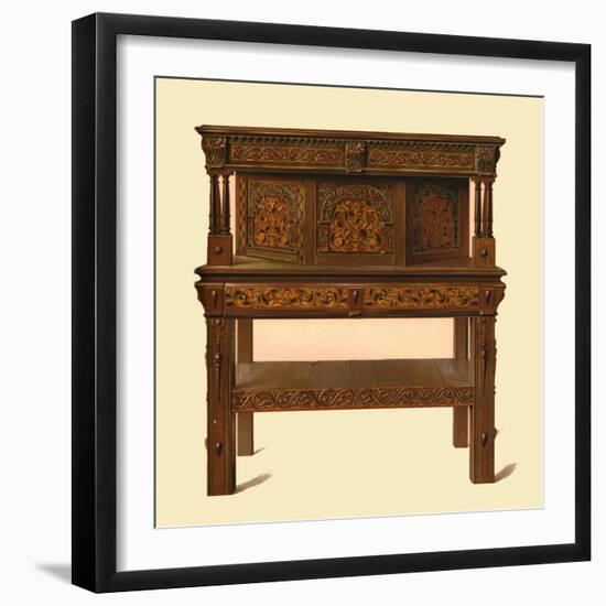 Oak standing buffet, 1904-Shirley Slocombe-Framed Giclee Print