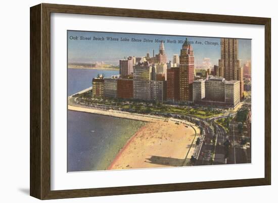 Oak Street Beach, Chicago, Illinois-null-Framed Art Print