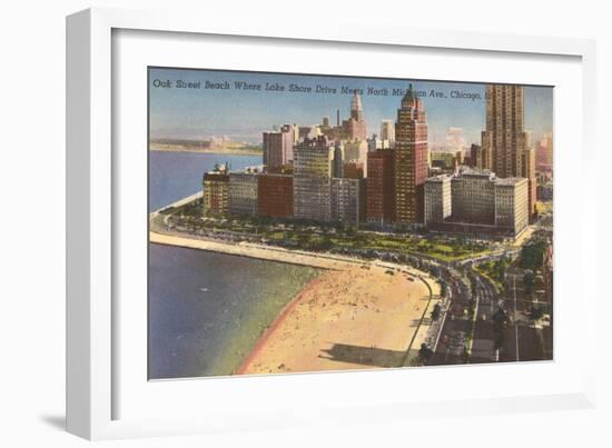 Oak Street Beach, Chicago, Illinois-null-Framed Art Print