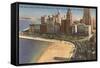 Oak Street Beach, Chicago, Illinois-null-Framed Stretched Canvas