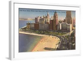 Oak Street Beach, Chicago, Illinois-null-Framed Art Print